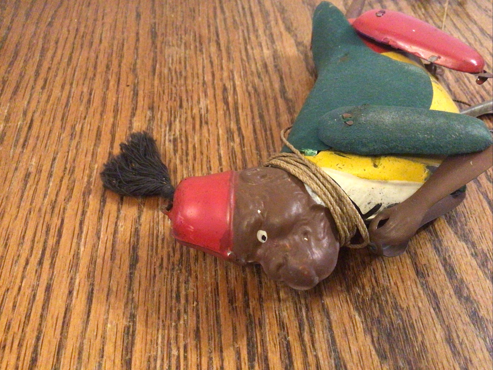 Vintage Circa 1903-20 Lehmann Mechanical Tin Climbing Monkey,w/orig.as is box
