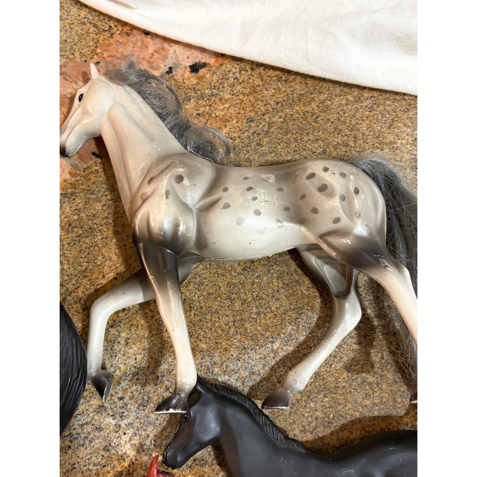 Vintage Toy Horse Lot Kid Kore Blue Box MarchOn Empire Greenbrier Horses & 1 Cow
