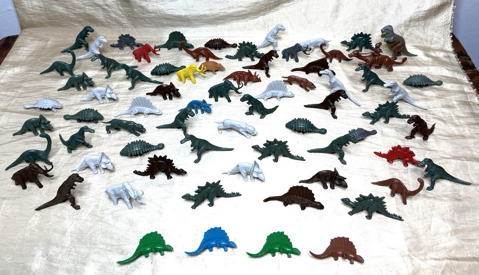 Vintage Lot Molded Plastic Dinosaur Toys 1960s 1970s 1980s Hong Kong