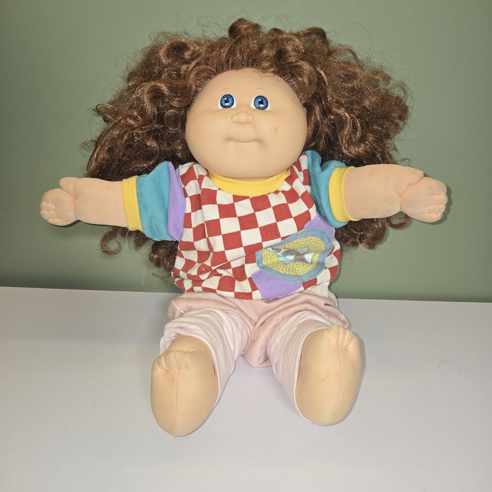 Vintage 1986 Cabbage Patch Kid Doll Coleco RED SIGNATURE Designer Line