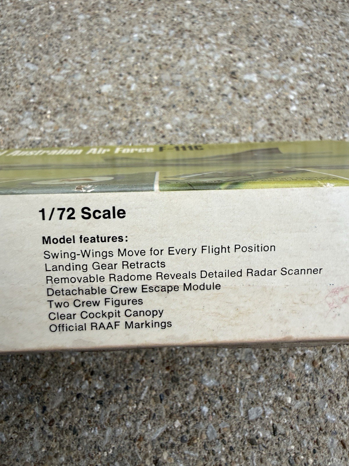 Revell H-210 Royal Australian Air Force F111C 1/72 1967 Vtg Model Kit -New/Open