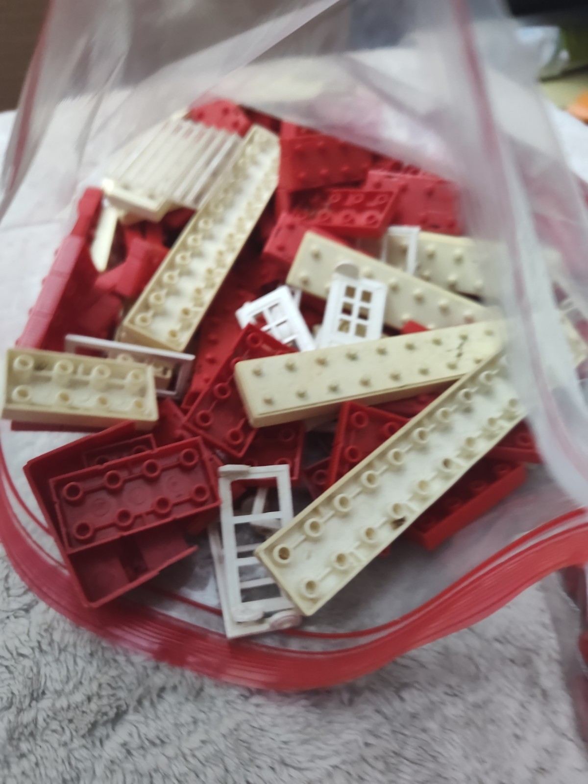 Vintage American Plastic Bricks By Elgo 2 lbs door window etc Loose Lot