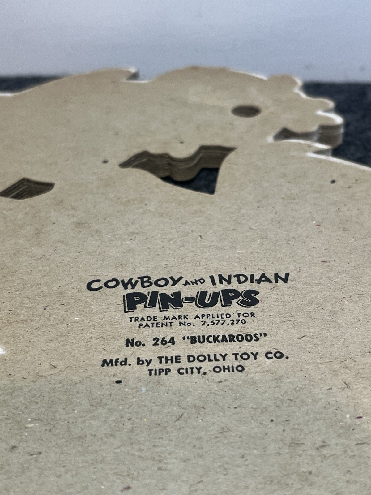 Vintage 1952 Dolly Toy Cowboy Indian Pin-Ups Western Wall Plaques 264 Buckaroos