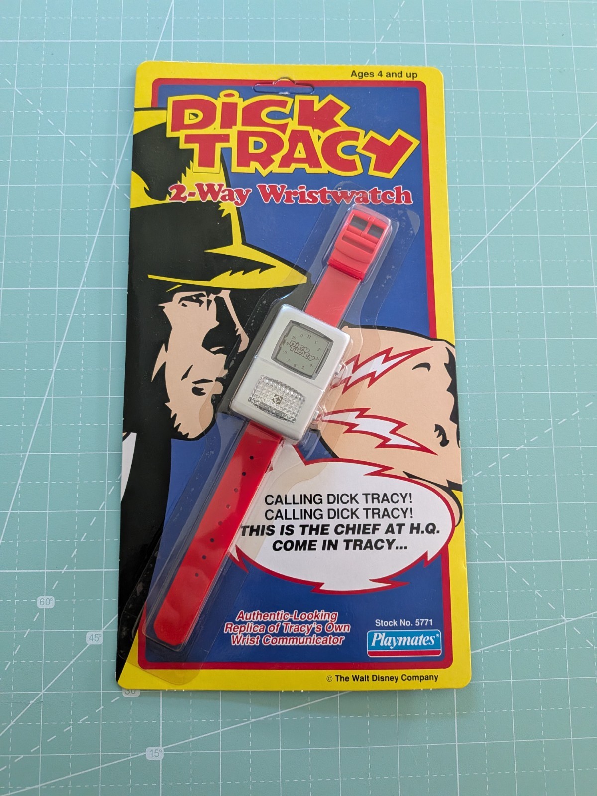 Vintage 1990 Dick Tracy 2-Way Wristwatch Toy Carded