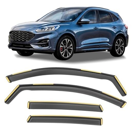 Shatterproof in-Channel Window Rain Guards for Ford Escape For 2020-2025 Escape