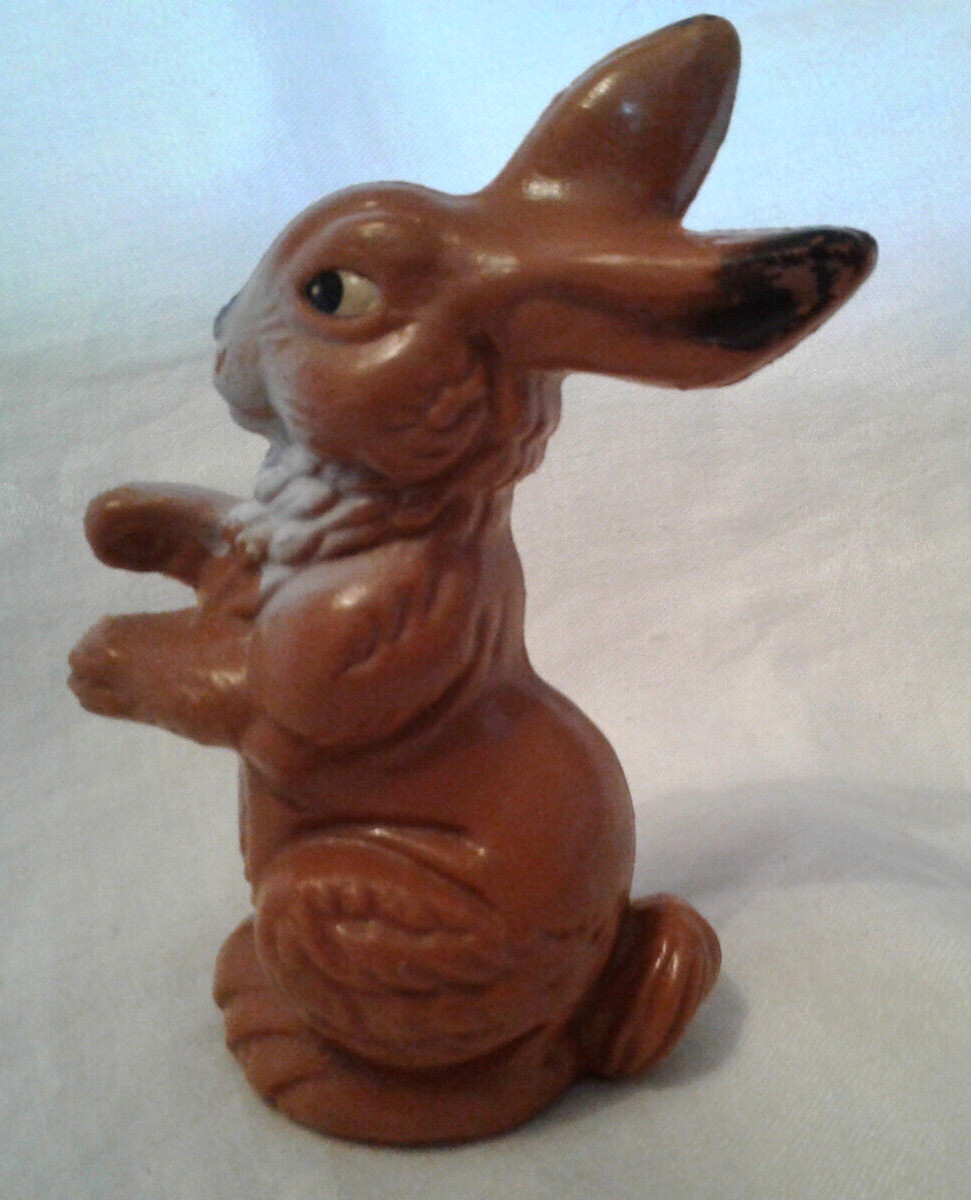 Vintage Rolly Toys Plastic Bunny Candy Container-W. Germany