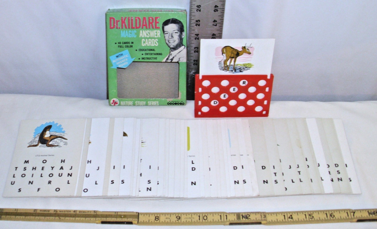 DR. KILDARE TV SHOW MAGIC ANSWER CARDS 1960s BY BAR ZIM BOXED