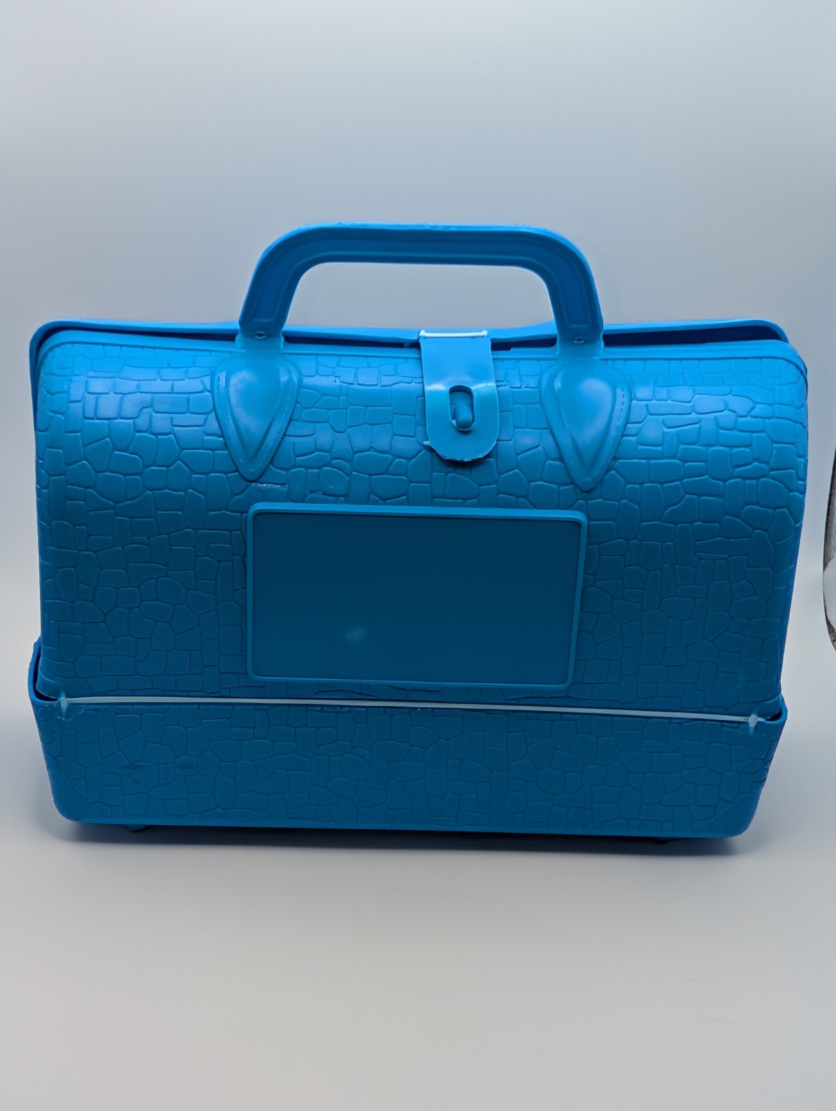 Vintage 1980’s-1990’s Gay Toys Inc. Blue Plastic Toy Carrying Case/Pencil Case