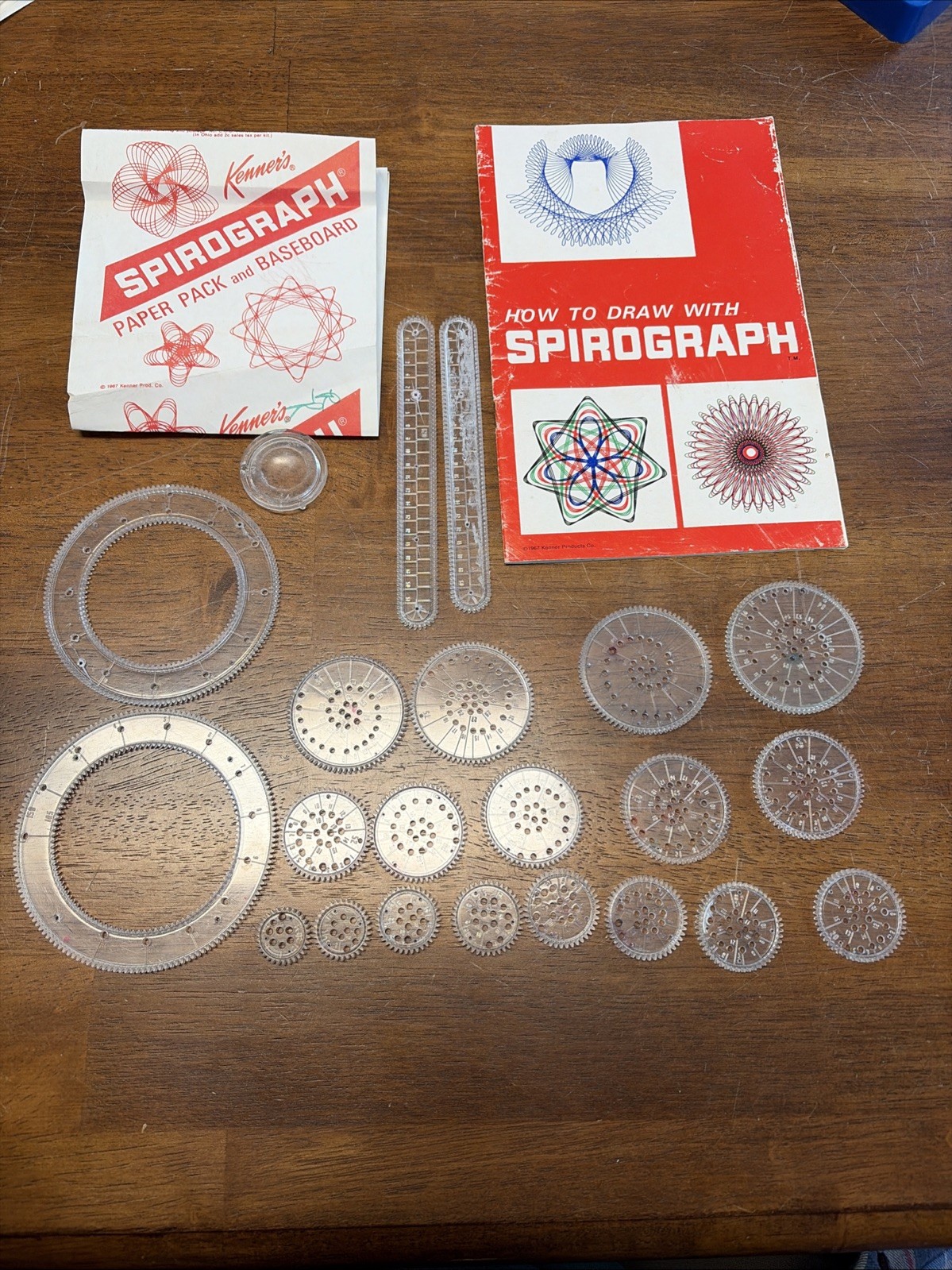 Vintage 1967 KENNER Replacement Parts SPIROGRAPH from #401 & Instruction Manual