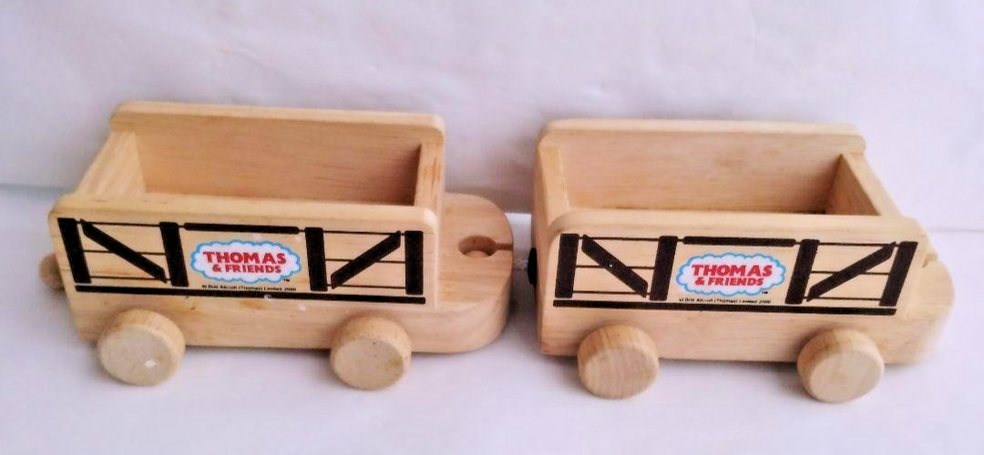 Thomas the Tank Engine Vintage Wooden Figure Nichigan Toy Wood Train Unused Box