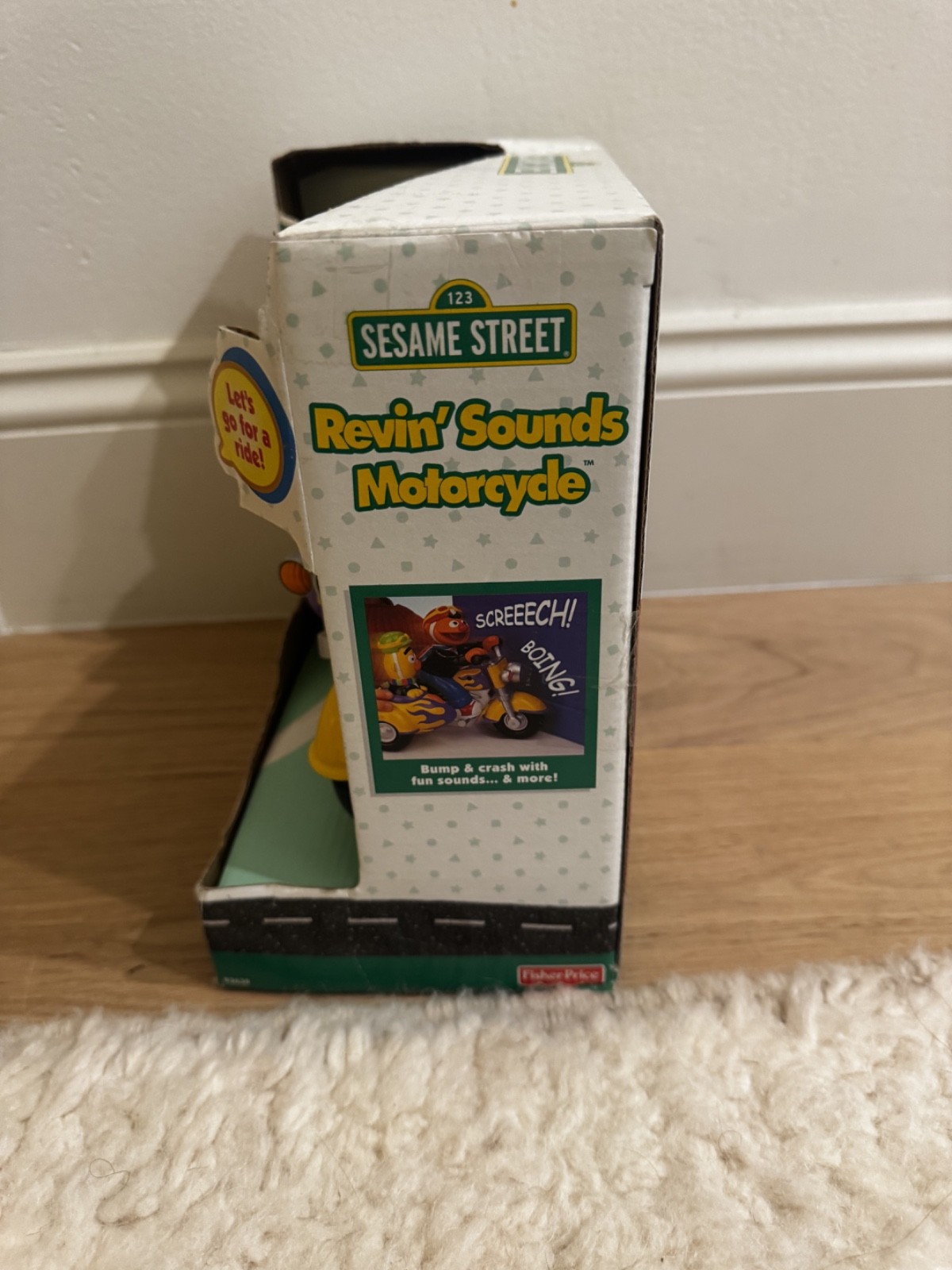 Vintage Fisher Price Sesame Street Revin’ Sounds Motorcycle Ernie Bert NIB