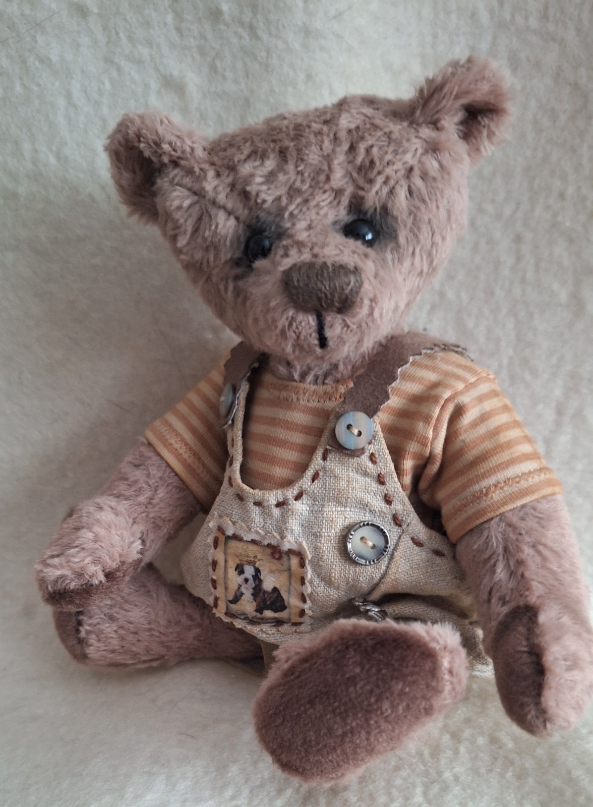 Unique Artist Bear *Christoph*, 20 Cm, Hand Sewn By *gelibären*