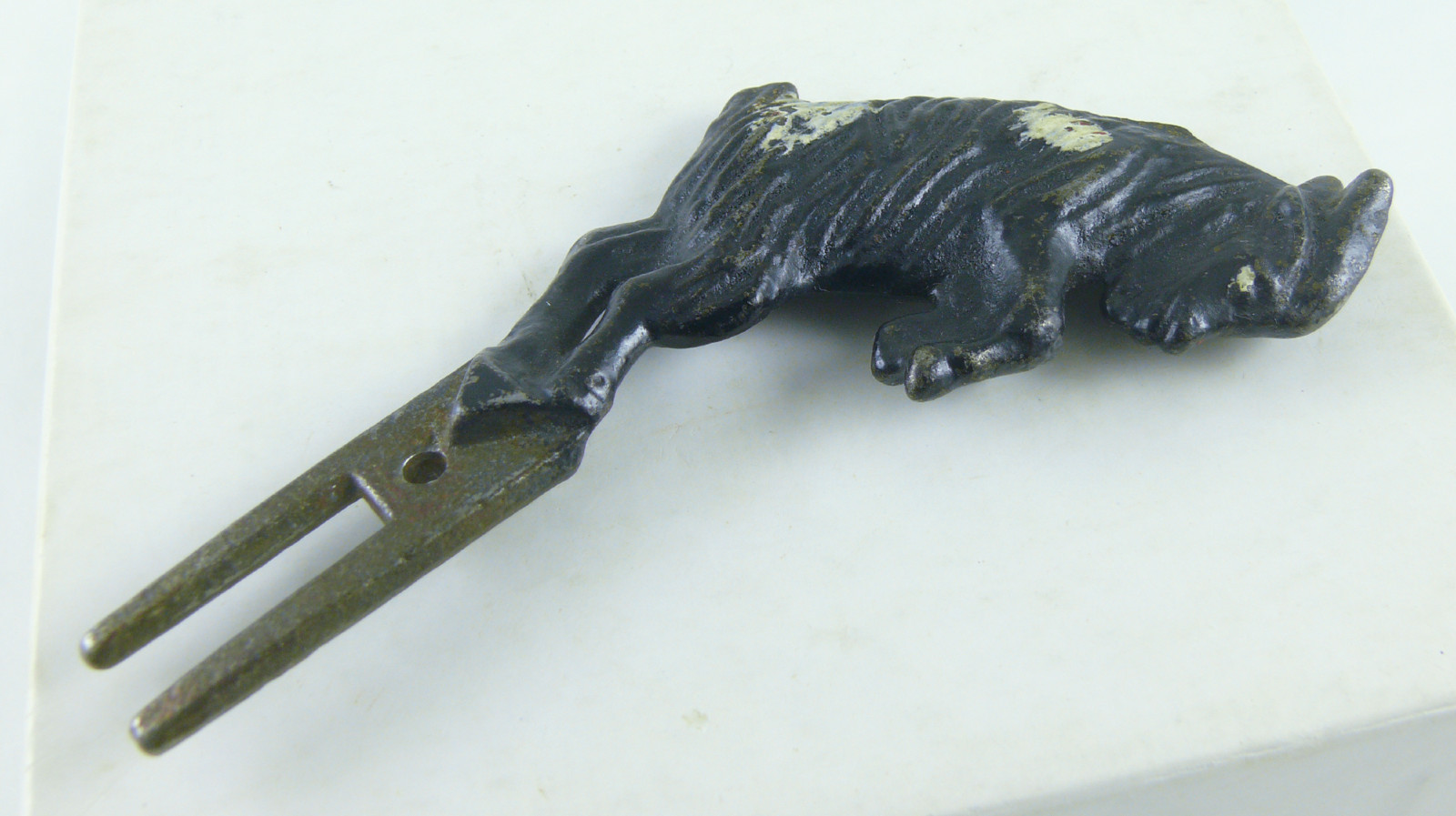 1890’s-1910 CAST IRON BLACK BUTTING GOAT FIGURE FOR BILLYS GONG BELL RINGER TOY
