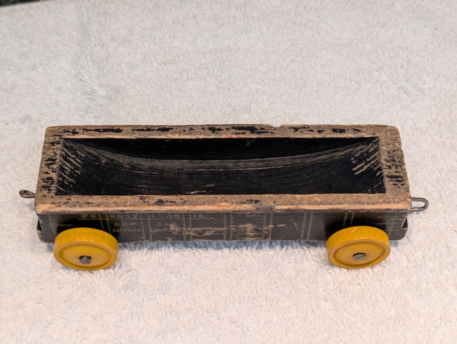 Vintage Strombecker Wooden Toy Train 4 Piece Set Made In USA 1950s