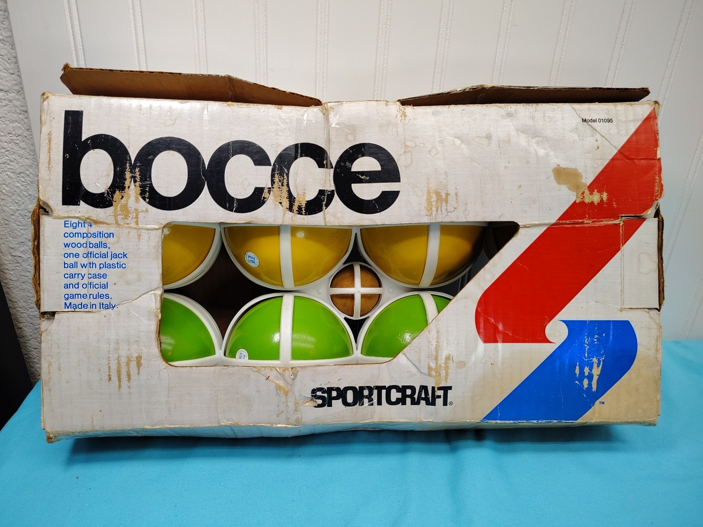VINTAGE Sportcraft BOCCE for the Young LAWN BOWLING GAME in ORIGINAL BOX