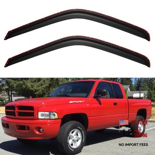 in-Channel Window Visors Rain Guards for 1994 1994-2001 ram 1500-regular cab