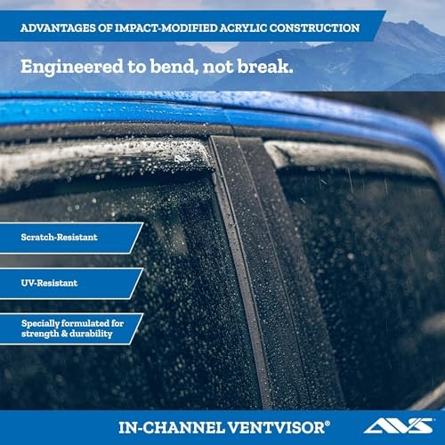 [AVS] In-Channel Rain Guards For 2002 – 2008 Dodge Ram In-Channel – Smoke