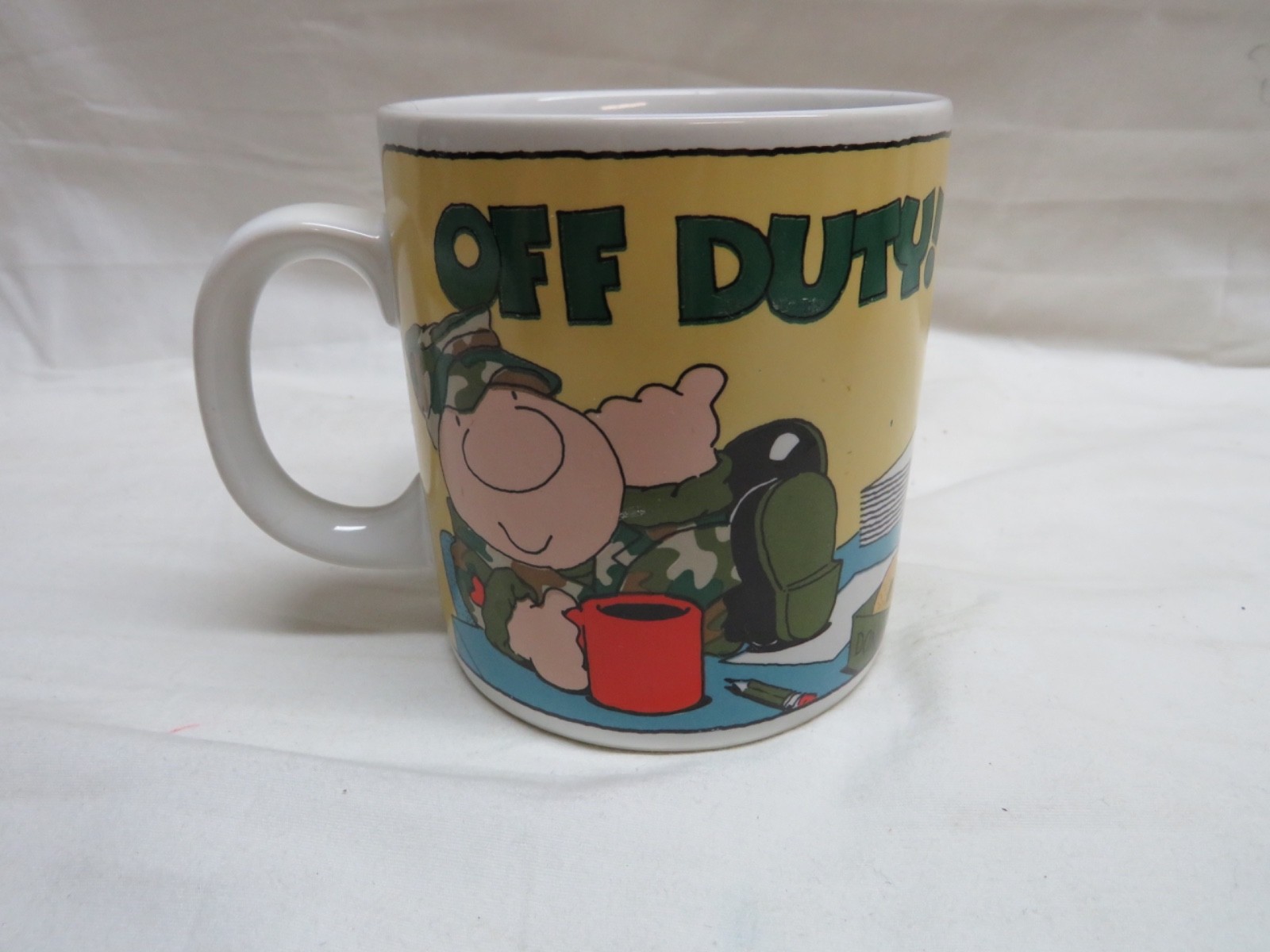 ZIGGY UNITED STATES ARMY COFFEE MUG “OFF DUTY” AMERICAN GREETINGS 1987