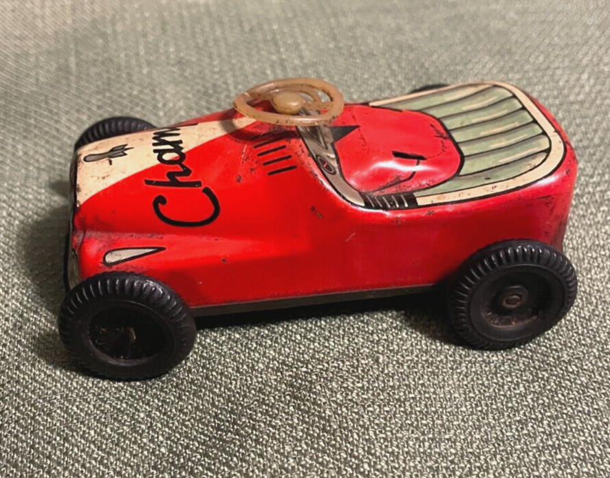 vintage KANTO TOYS “CHAMPION” TIN CAR toy automobile MADE IN JAPAN racer RACECAR