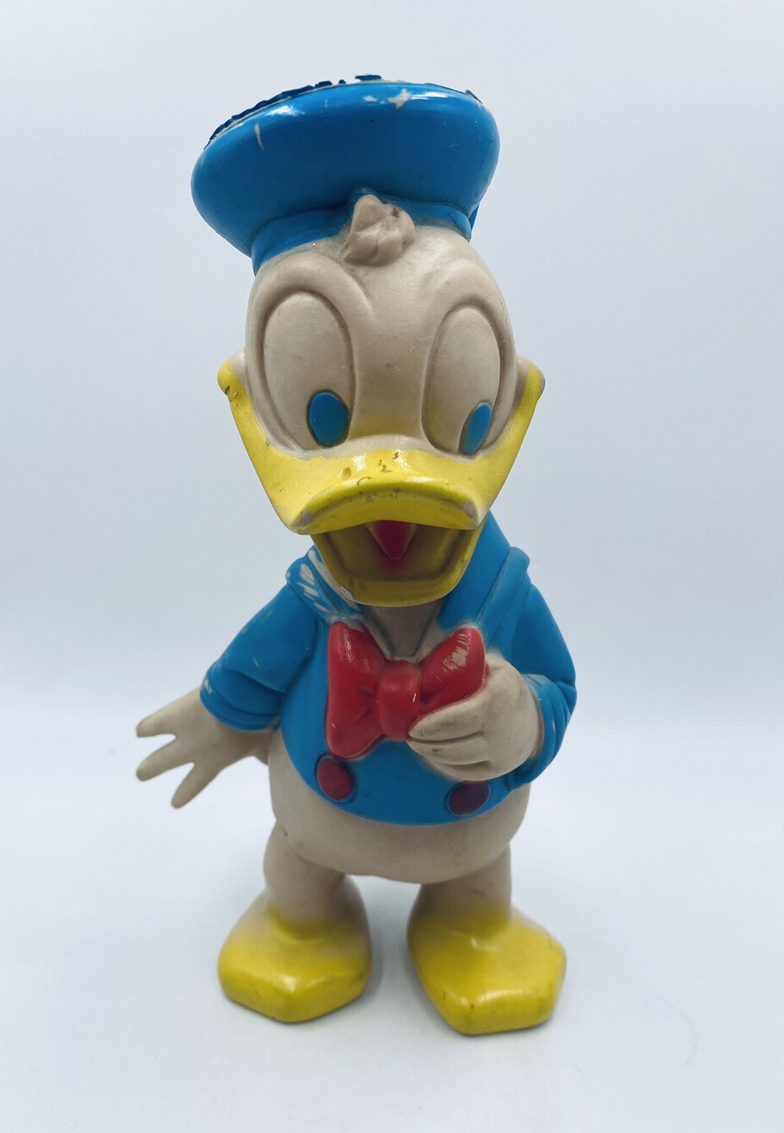 VINTAGE 1960s Walt Disney Productions Donald Duck Squeak Toy DELL 8″