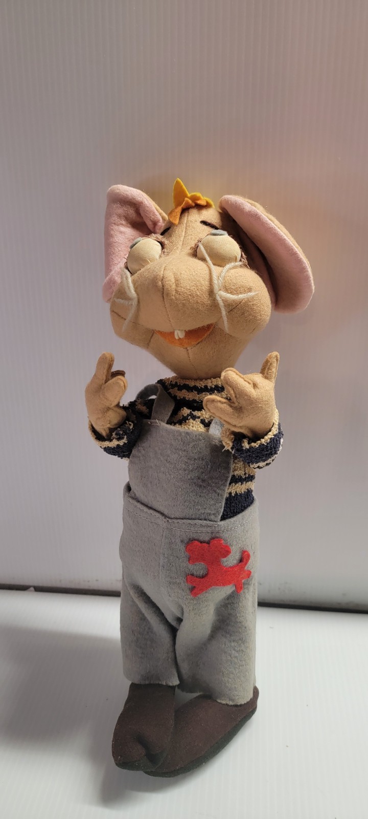 Vtg Topo Gigio Original Felt Doll 12″ 1950’s