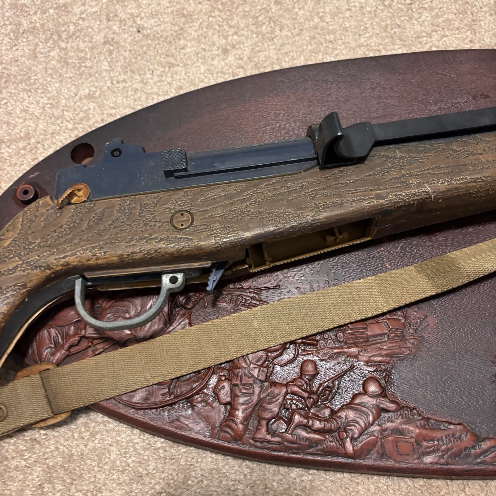 Rare Johnny Eagle Lieutenant Topper Toy Rifle Vintage 1960s US Army w Mag Mount