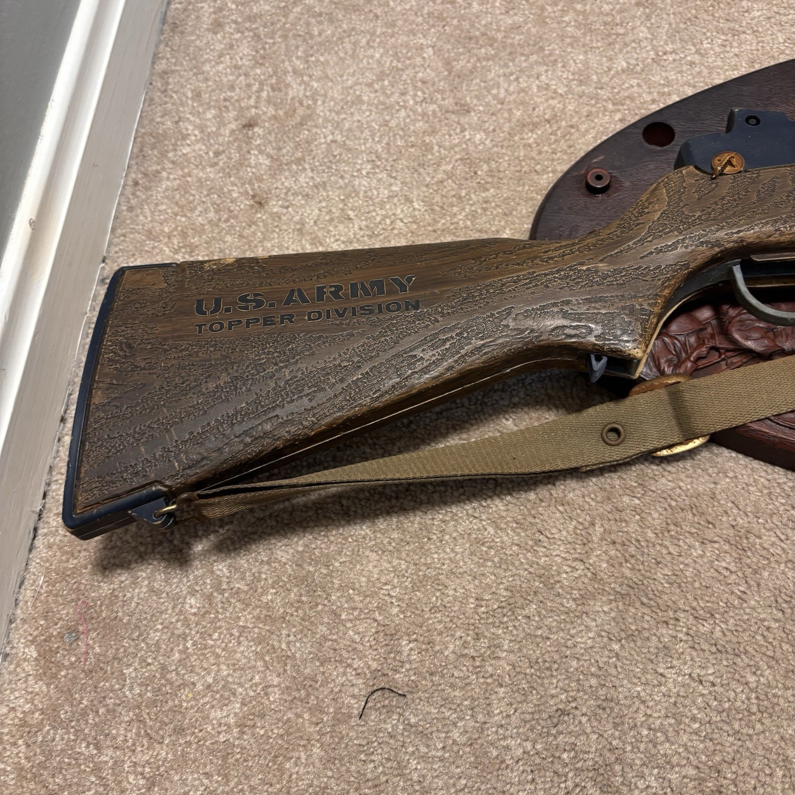 Rare Johnny Eagle Lieutenant Topper Toy Rifle Vintage 1960s US Army w Mag Mount